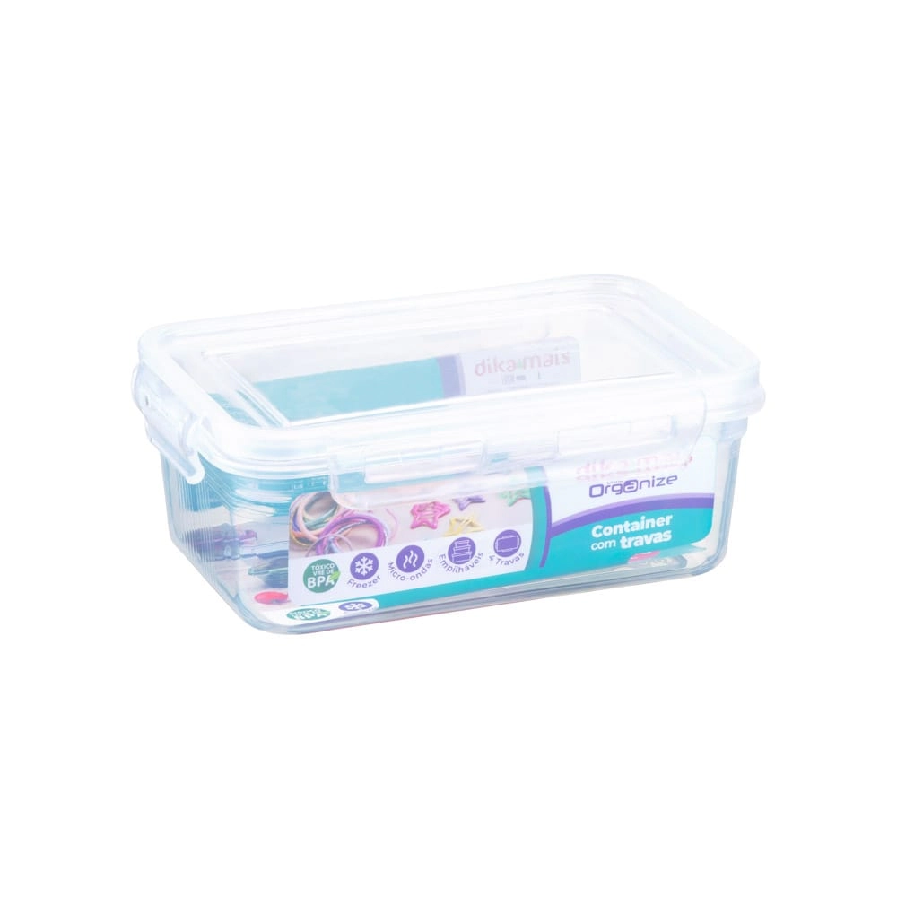 Organizador Trava Transparente 500ml 307 Zplastic