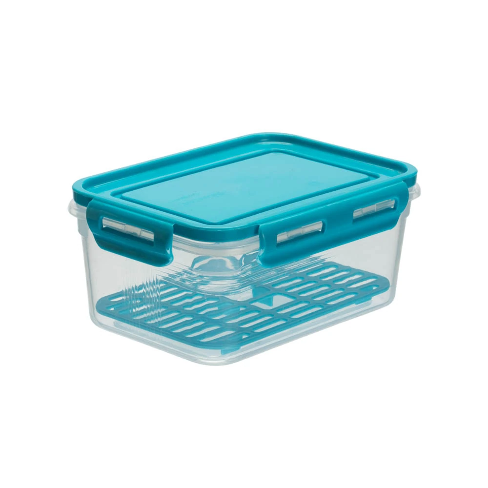 Pote Organizador Transparente Trava Tela Azul 1l 342 Zplastic