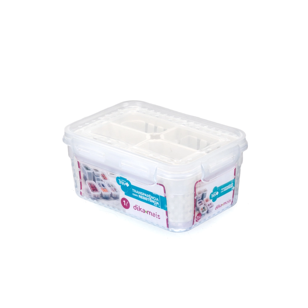 Pote Organizador Trava Cesta 4 Div 1l 367 Dikamais