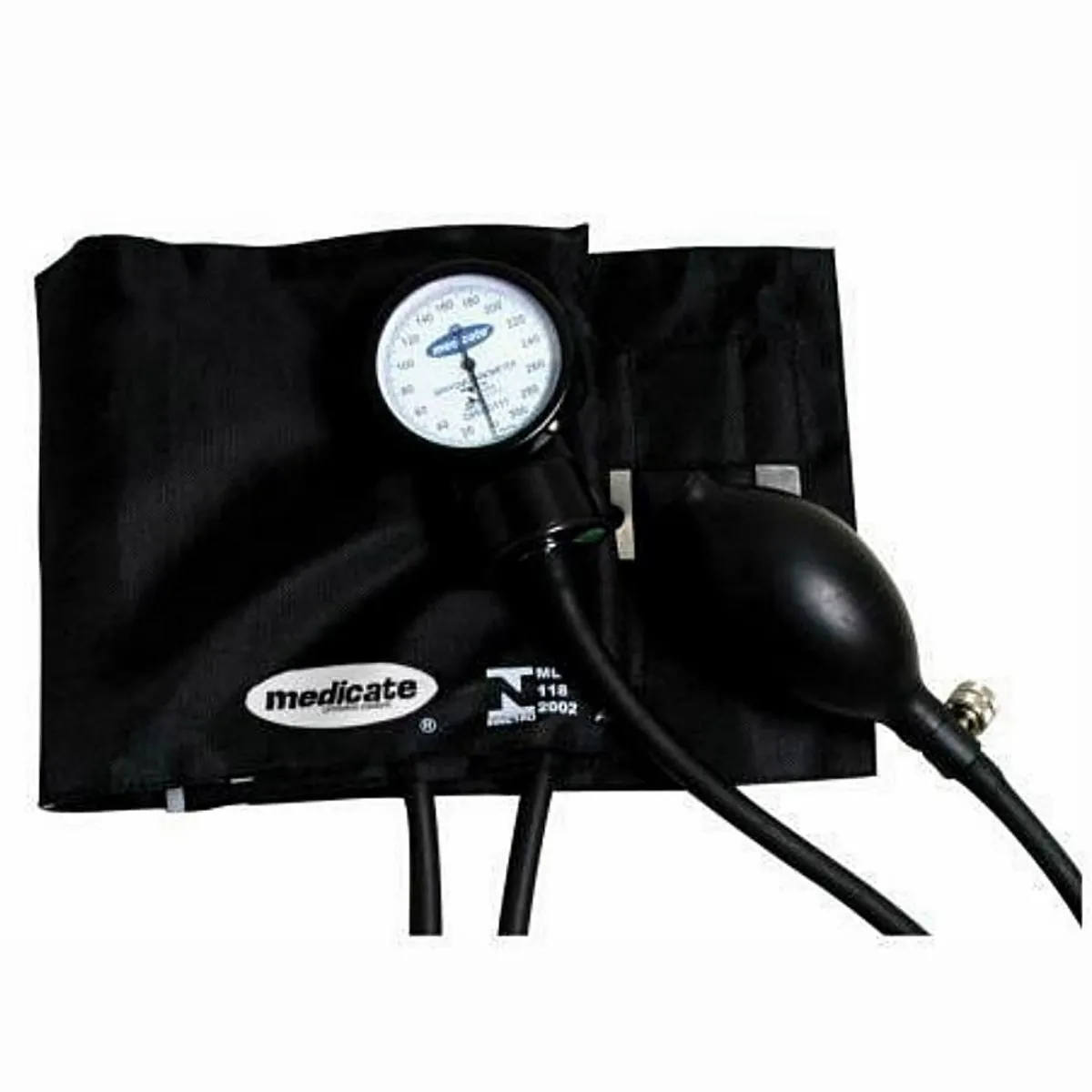 Aparelho De Pressão Medicate - Botão Metal Adulto - Preto