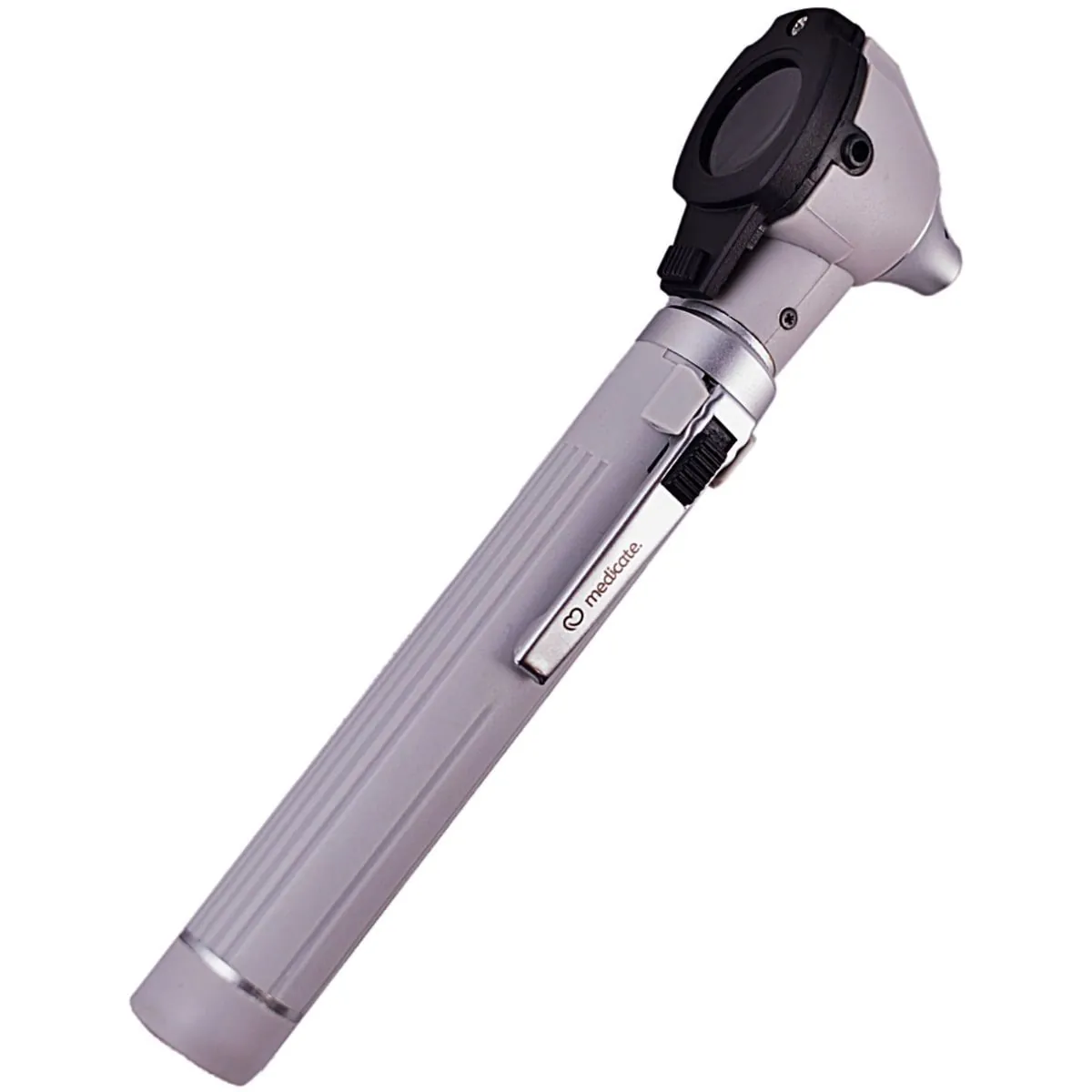Otoscópio Fibra Óptica LED Medicate - Cinza