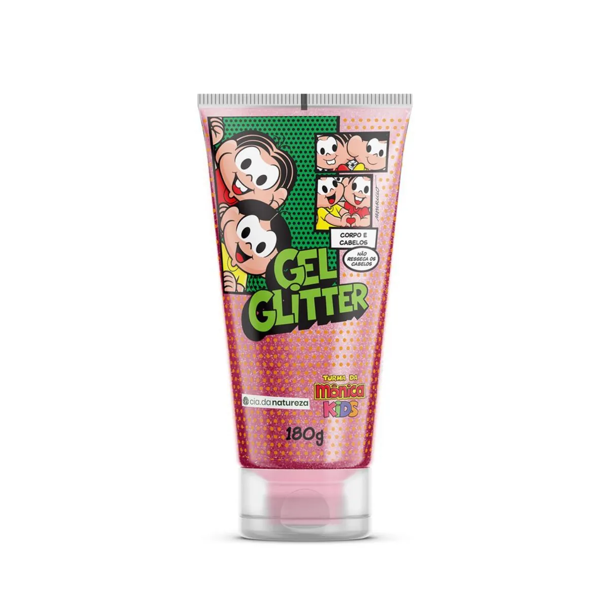 Gel Glitter Corpo e Cabelos Turma da Mônica Kids 180gr