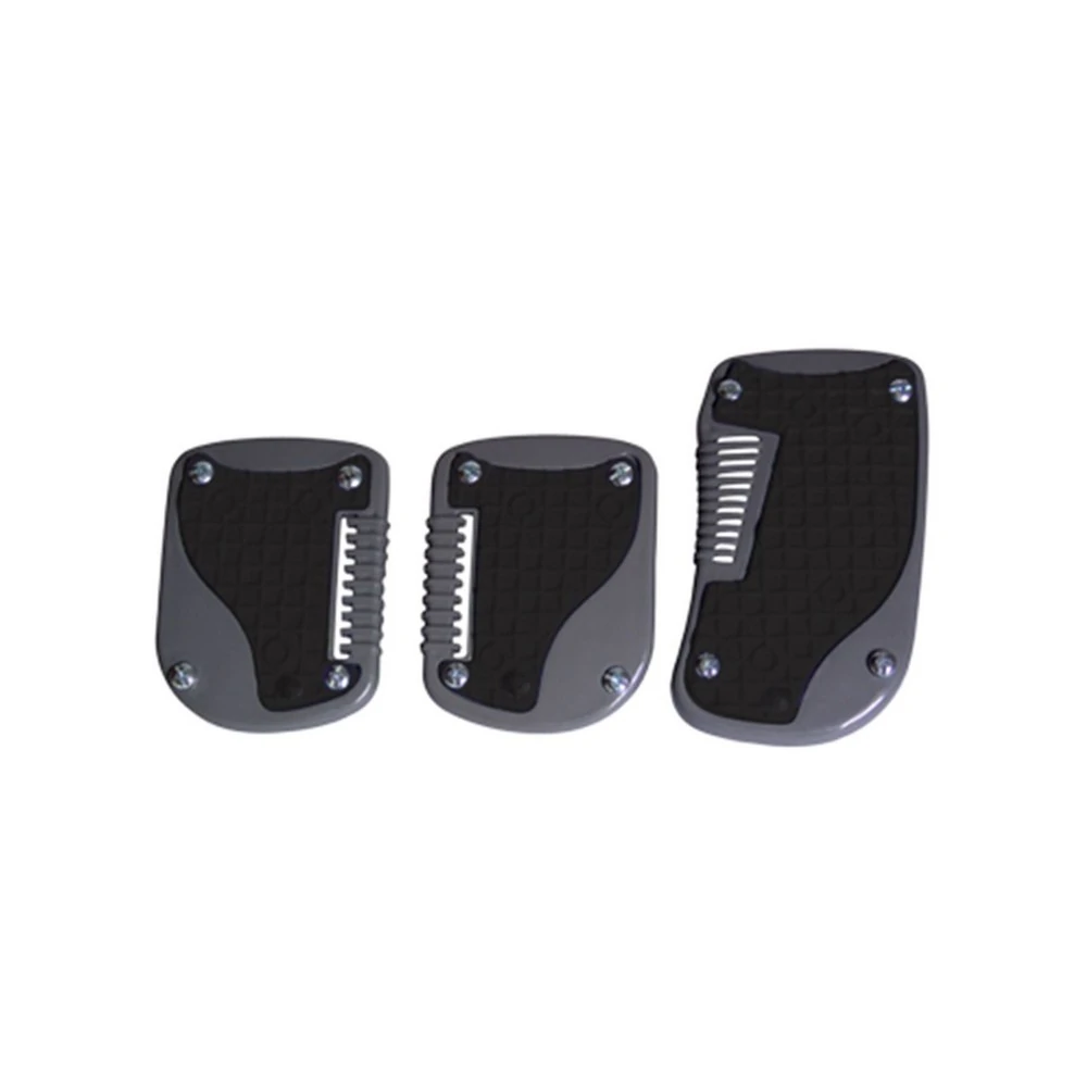 Pedaleira Esportiva Tuning Preta e Cinza - SOPARAUTO 1120