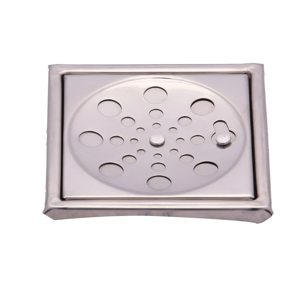 Ralo Grelha Quadrado Com Fecho E Caixilho 10 Cm Inox