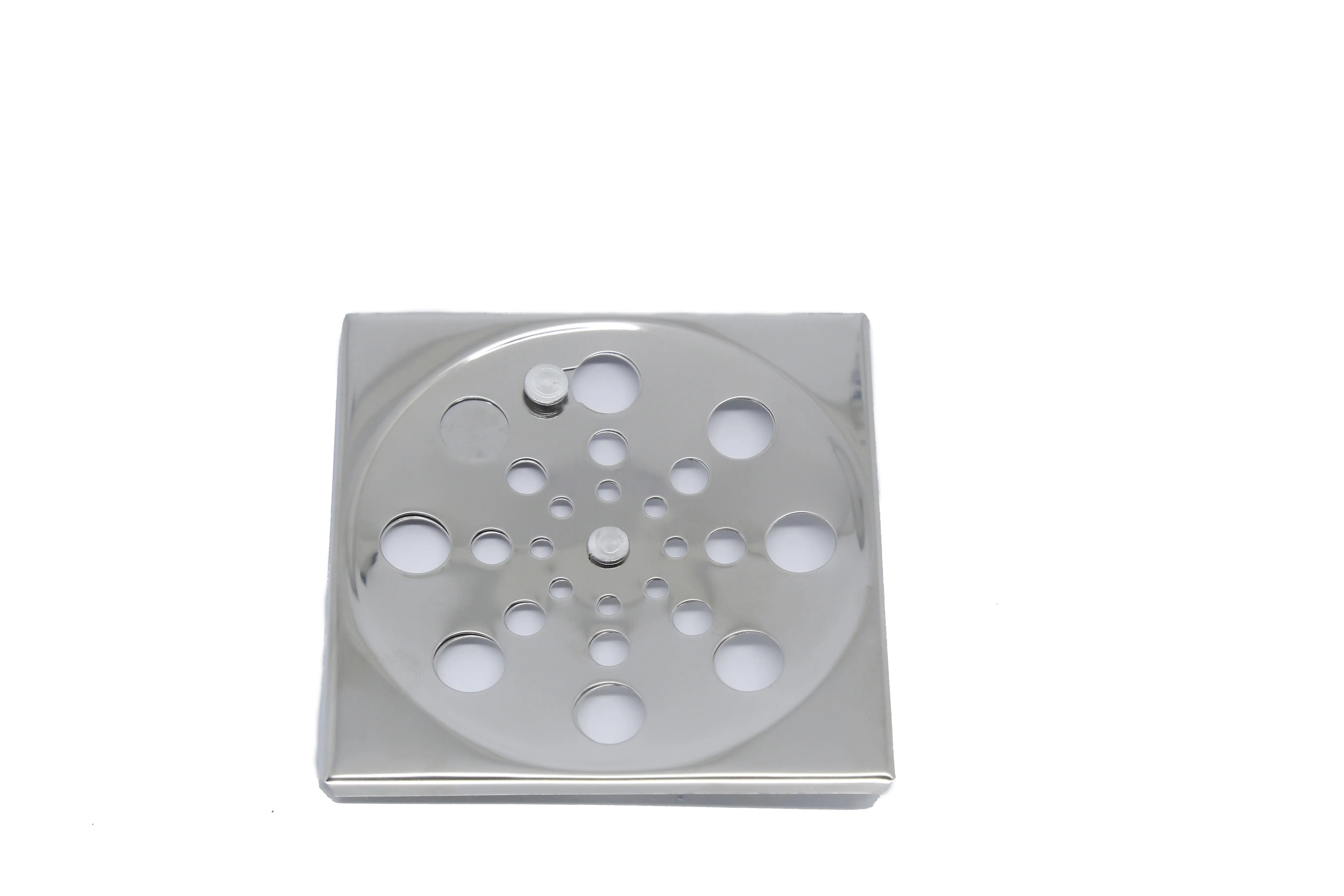 Ralo De Banheiro Grelha Quadrada Com Fecho Inox 15 Cm