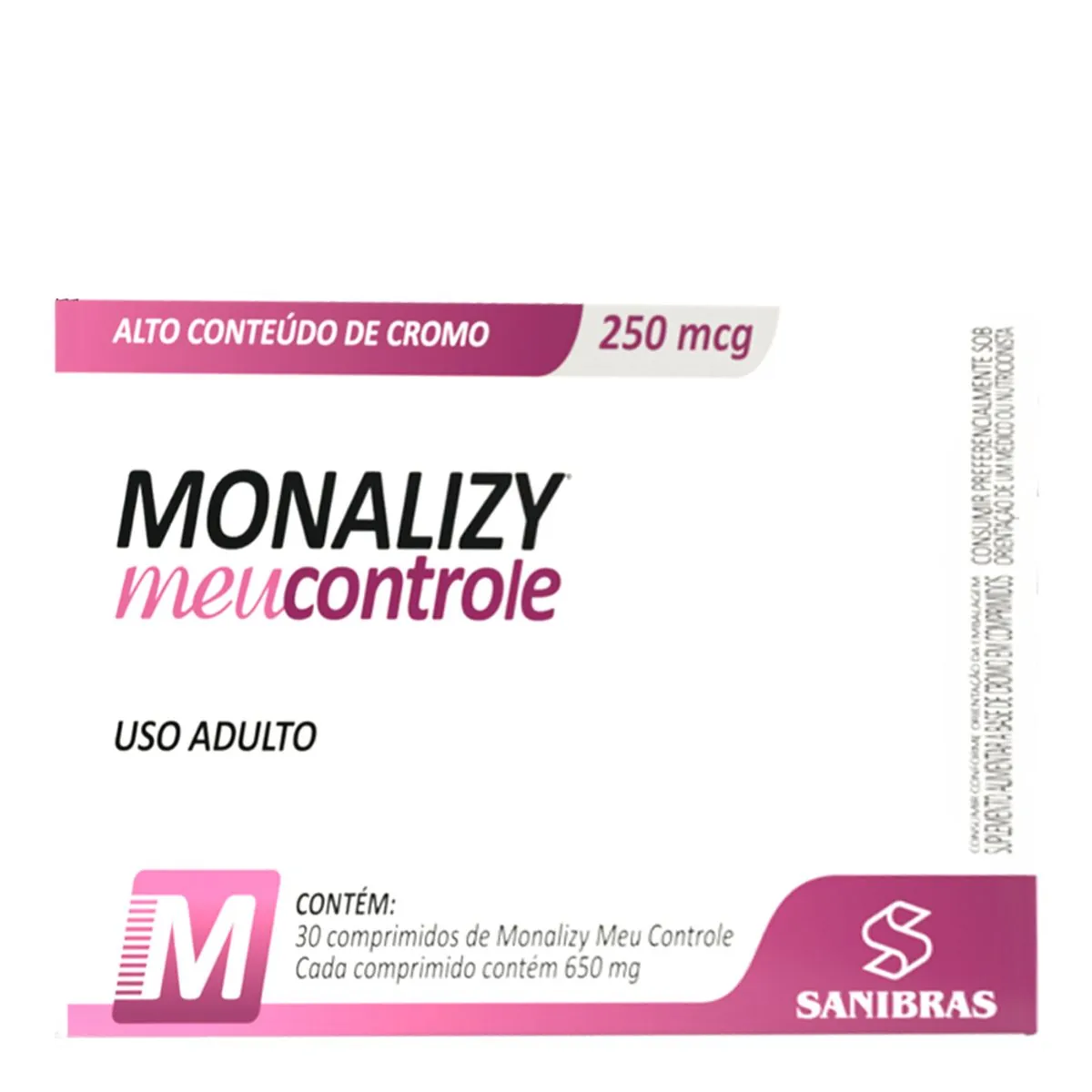 Monaliz Meu Controle 30 comprimidos - Sanibrás