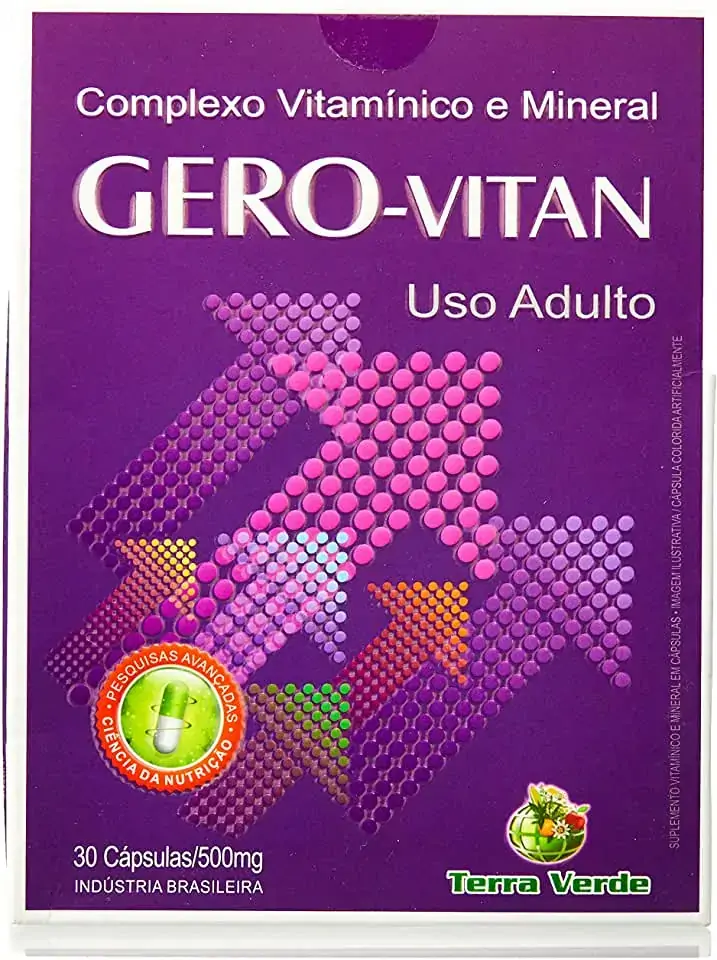 Gero Vitan Complexo Vit E Mineral 500mg 30caps Sanibras