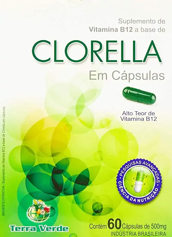 Vitamina E Minerais Clorella Terra Verde Sanibras 60 Caps