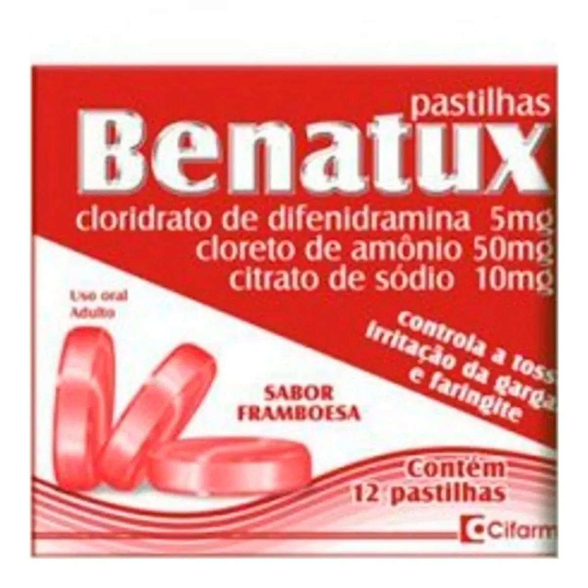 Benatux 5 50 10mg Caixa 12 Past Sb Framb