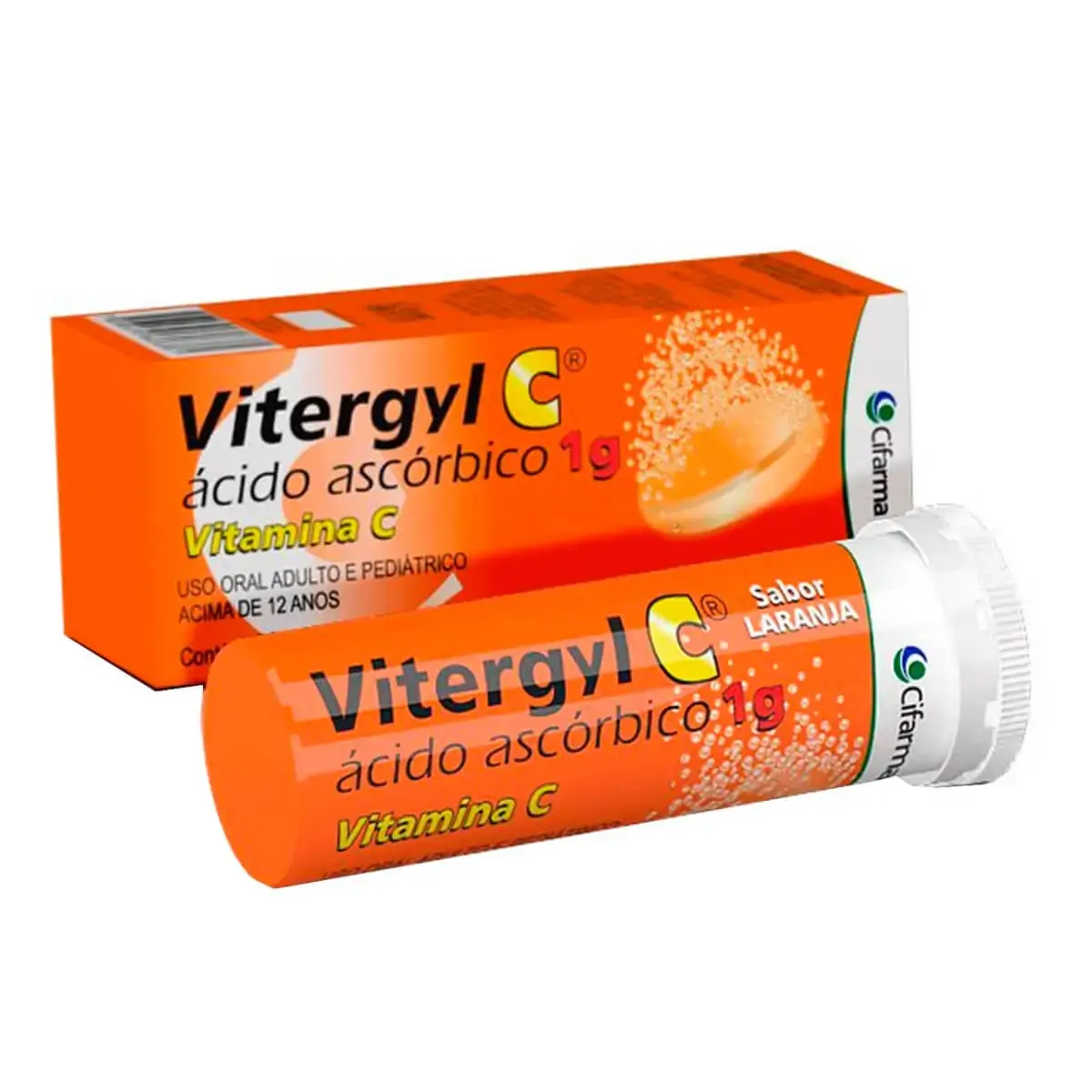 Vitergyl C Sabor Laranja 1000 Mg 10 Comprimidos Cifarma Similar