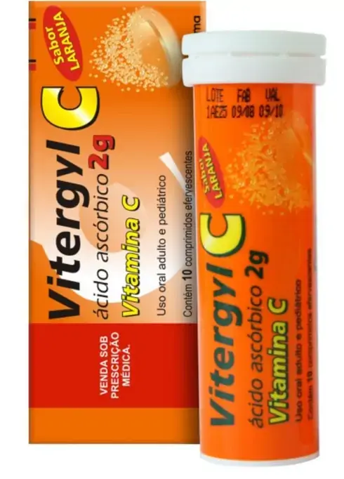 Vitergyl C Sabor Laranja 2000 Mg 10 Comprimidos Cifarma Similar
