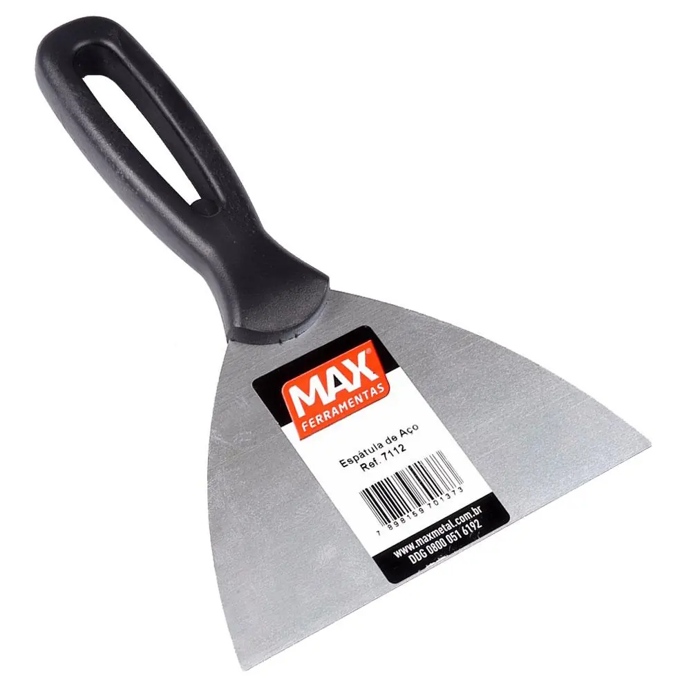 Espátula De Aço 12cm Cabo Plástico Max