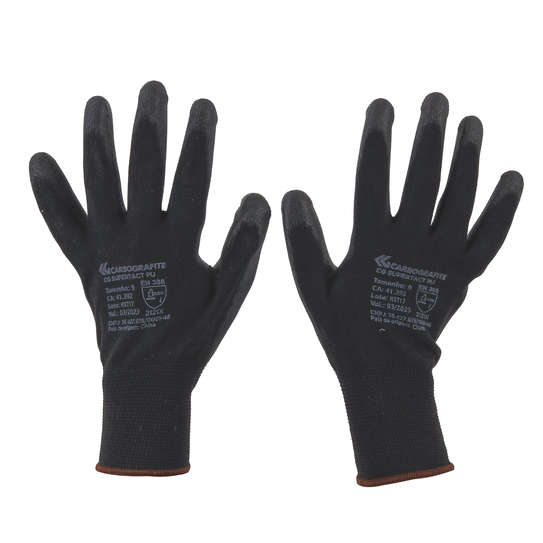 Luva CG Supertact PU com Palma Banhada G Carbografite