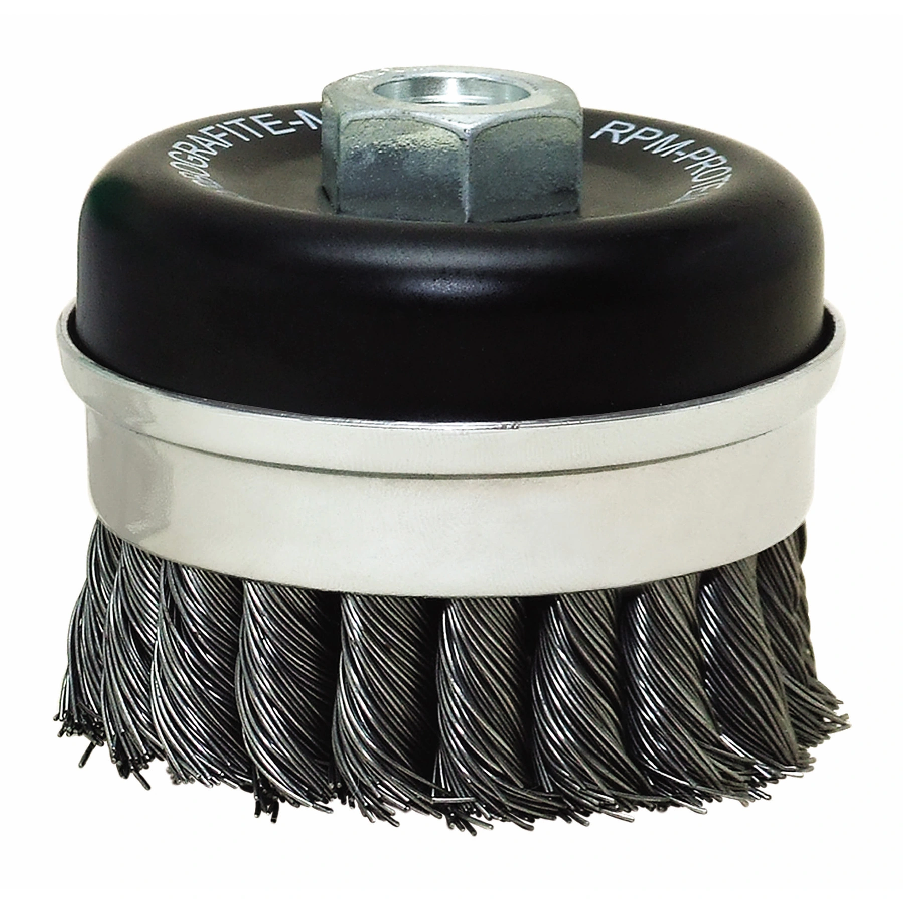 Escova de Aço Tipo Copo Trançada Aço Carbono 4" 012327312 Carbografite