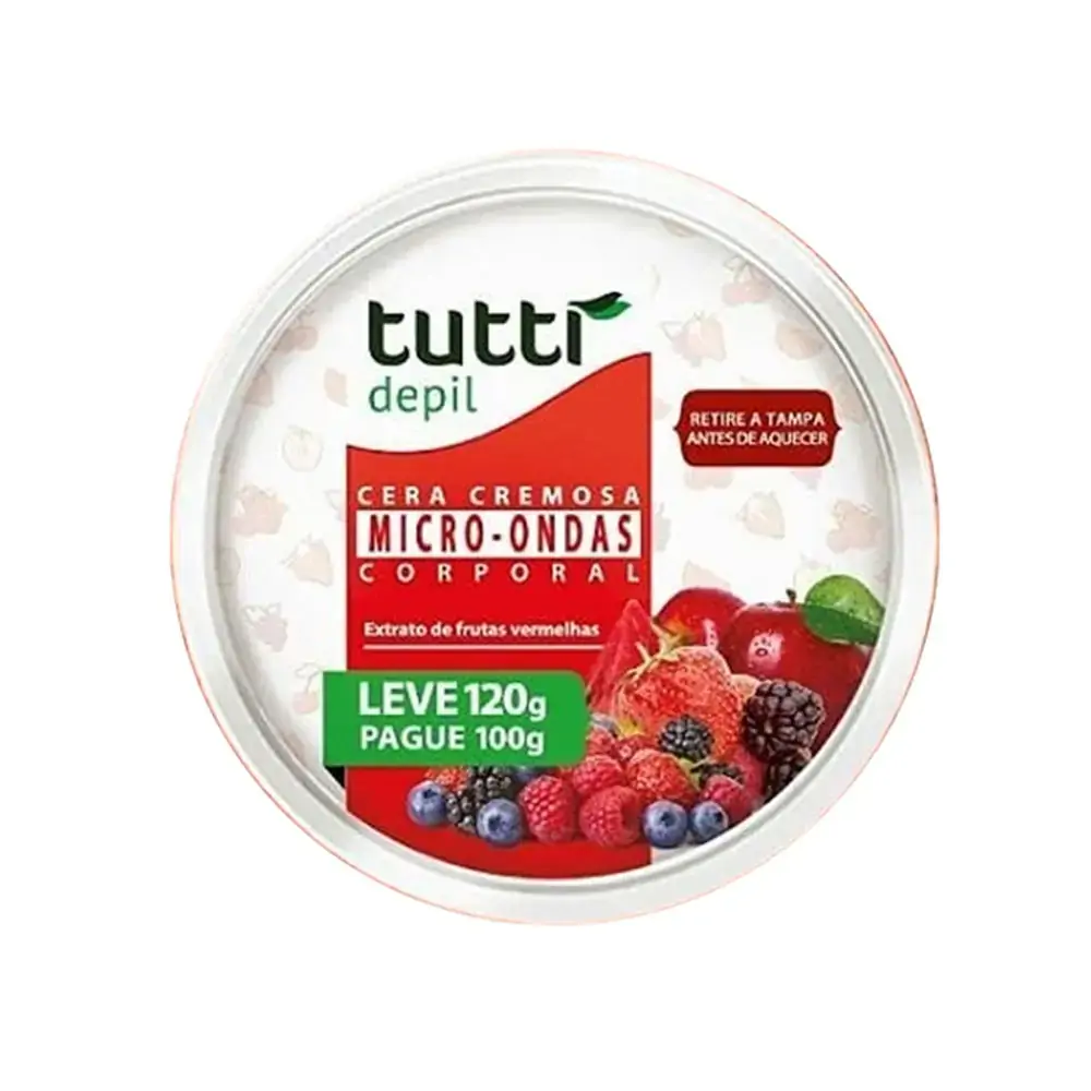 Cera Tutti Depil Cremosa Microondas Frutas Verm 100g