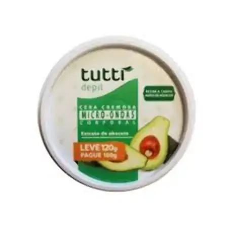 Cera Tutti Depil Cremosa Microondas Abacate 100g