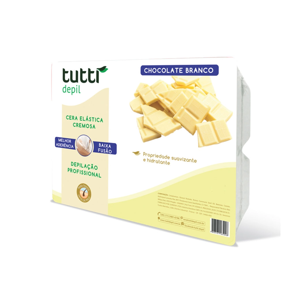 Cera Tutti Depil Elastica Choc Branco 250g