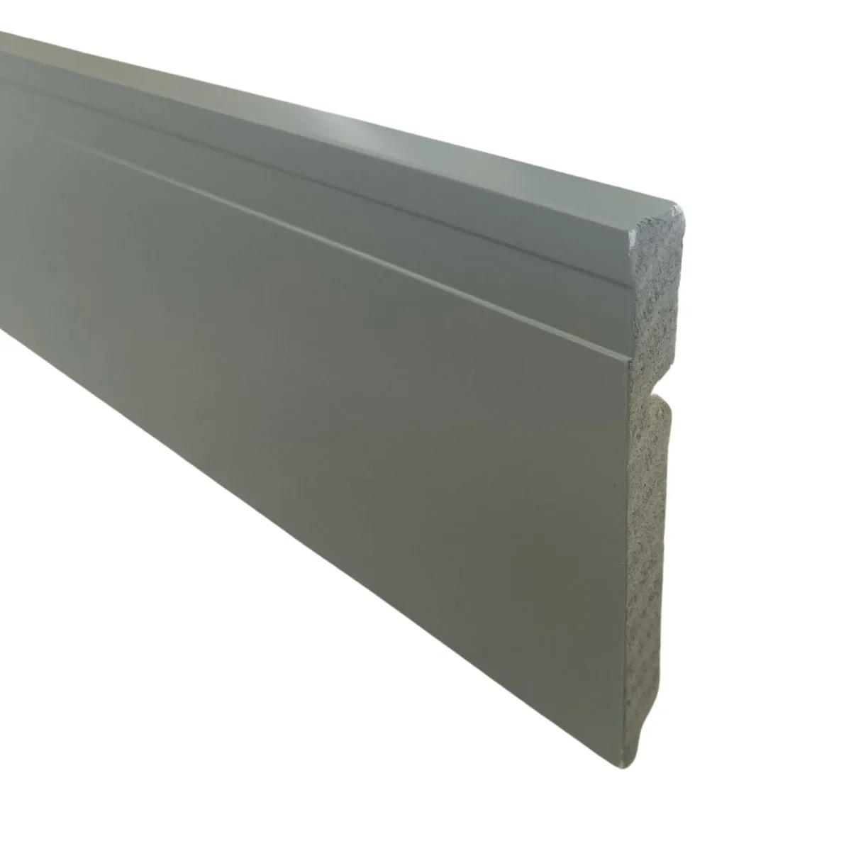 Rodapé 15cm Poliestireno Frisado Cinza Glacial 480 Santa Luzia - 2,4 Metros