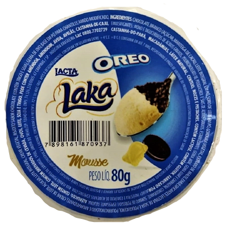 Mousse Congelado Laka Cobertura Oreo Lacta Pote 80g