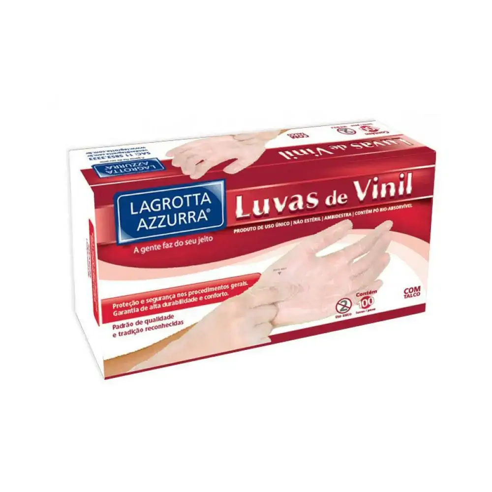 Luvas Lagrotta Azzurra C/100 Pp
