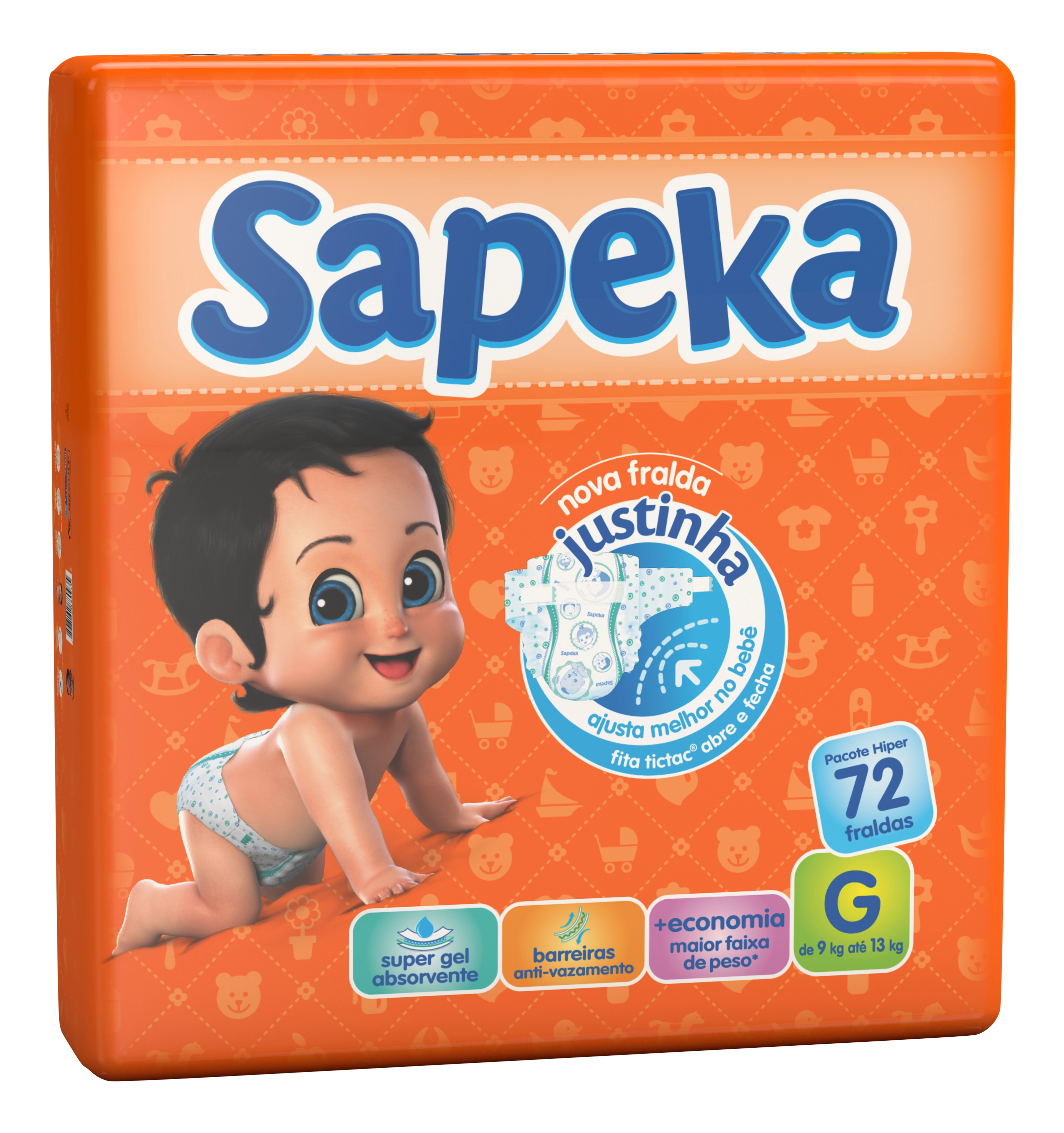 Fralda Sapeka Hiper G C/72unidade