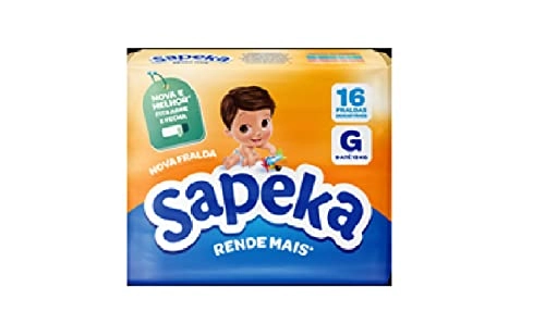 Fralda Descartável Infantil Sapeka G Pacote 6 Unidades