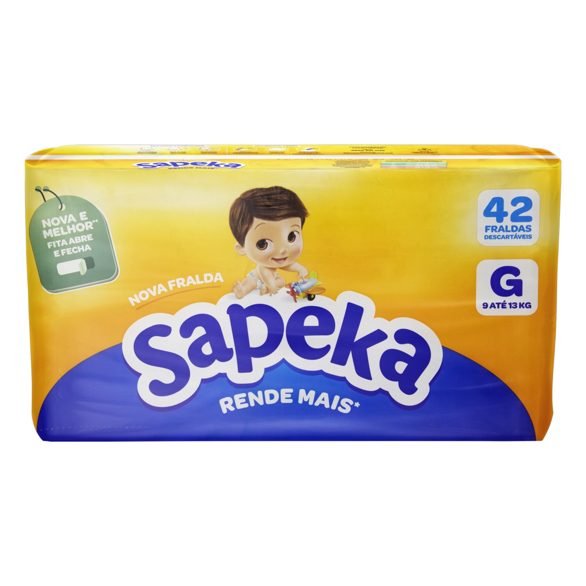 Fralda Descartável Infantil Sapeka G Pacote 42 Unidades