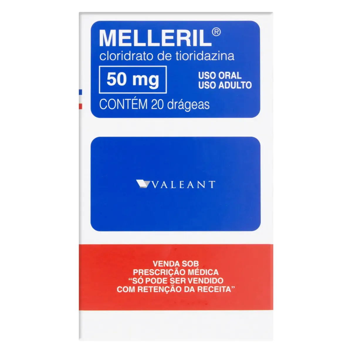 Melleril 50mg Valeant Caixa 20 Drágeas