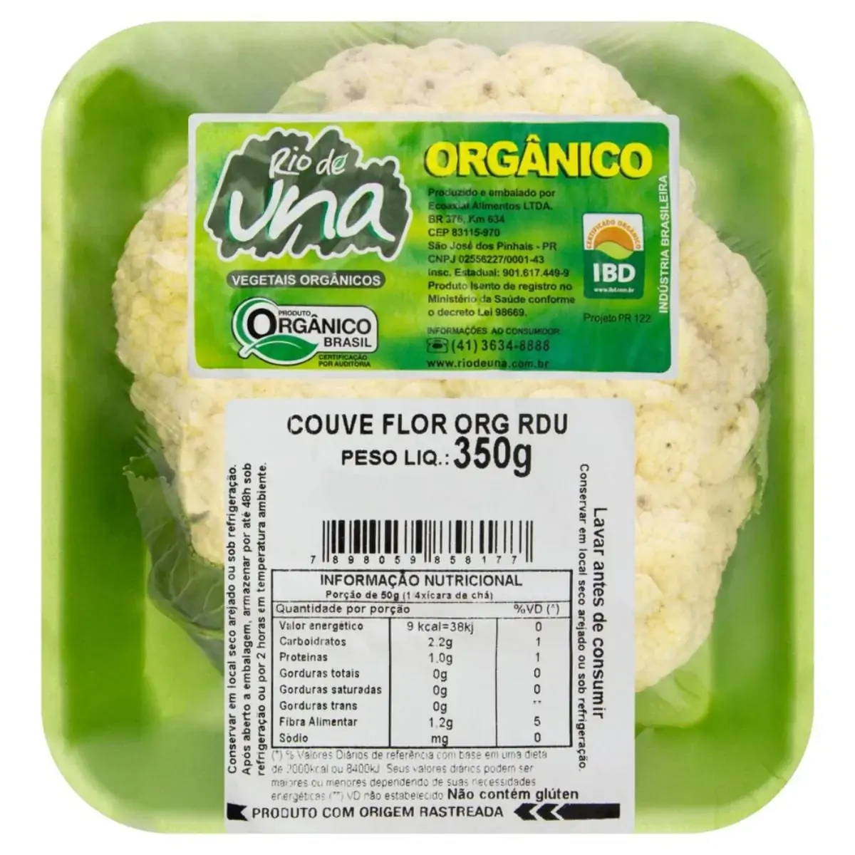 Couve Flor Orgânico 350g