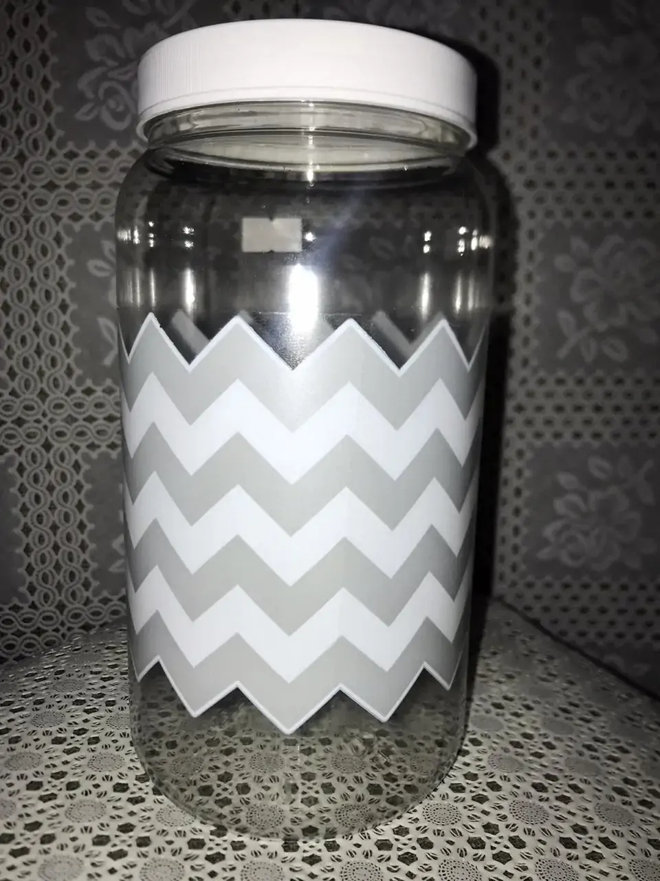 Pote Chevron Cinza 1500ml 391 Qpots