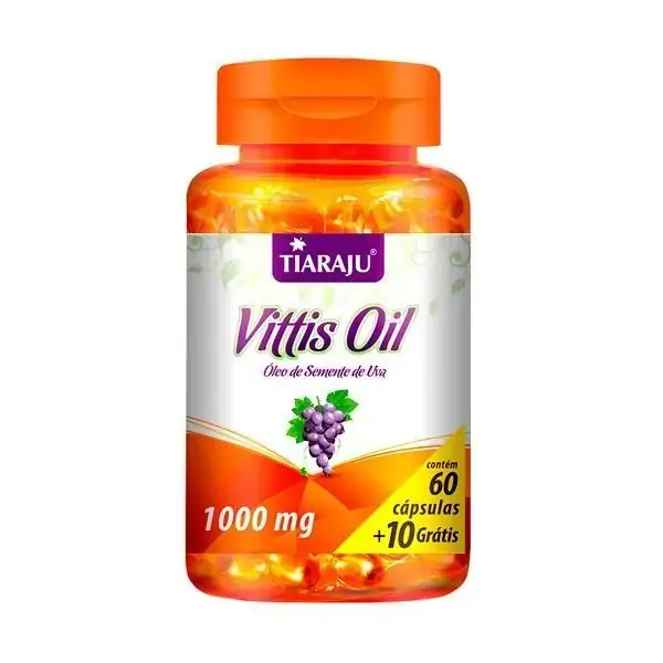 Óleo De Uva Vittis Oil Tiaraju 60+10 Cápsulas De 1000mg