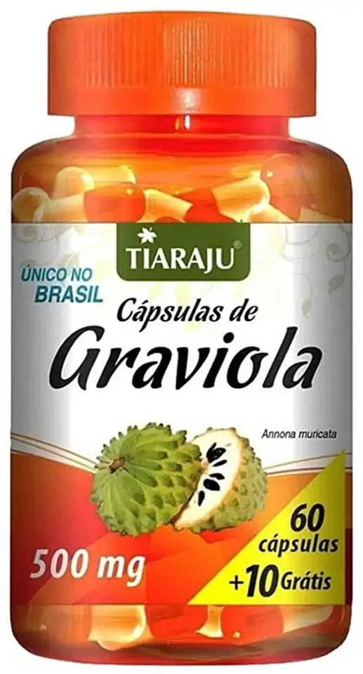 Graviola Tiaraju 500mg Com 60 Cápsulas 10 Grátis