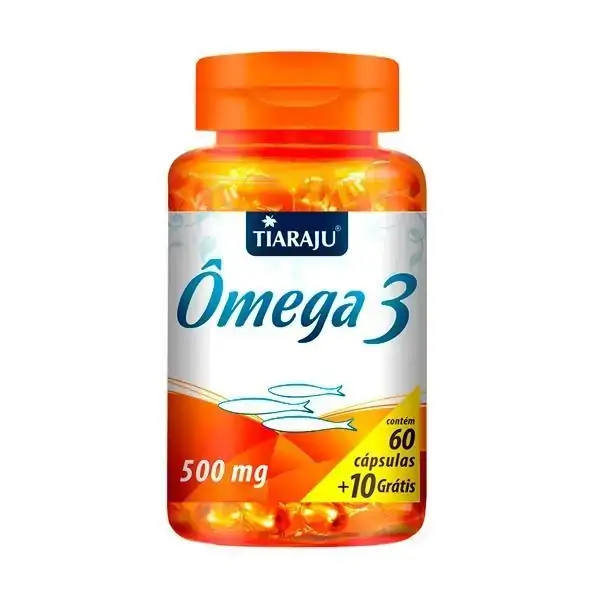 ômega 3 500mg 60caps 10 Grátis Tiaraju