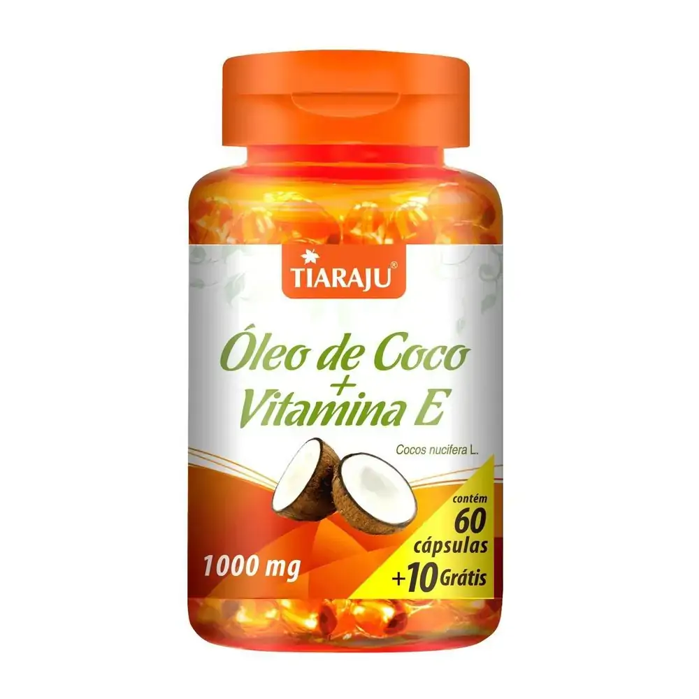 Oleo De Coco Vit E 60 10 Caps Tiaraju