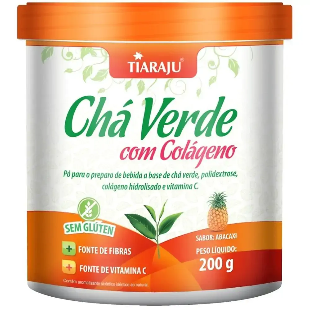 Cha Verde C/ Colag Vit C Sab Abacaxi 200g Tiaraju