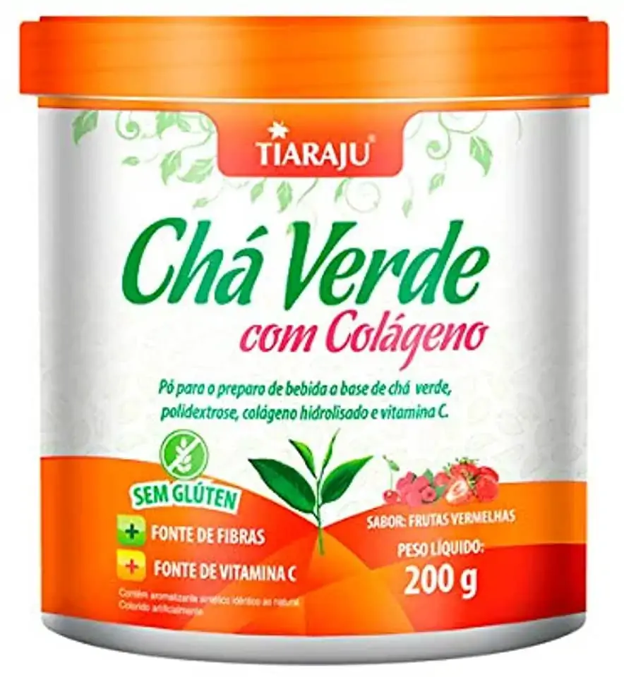 Cha Verde Colageno Vitamina C Sabor Frutas Vermelhas 200g Katiguá