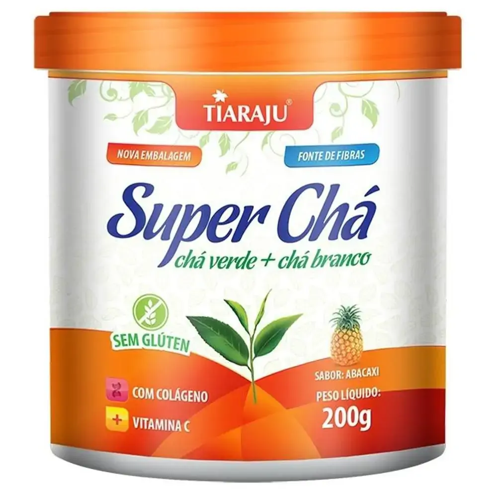 Super Chá Chá Verde Chá Branco 200g Sabor Abacaxi