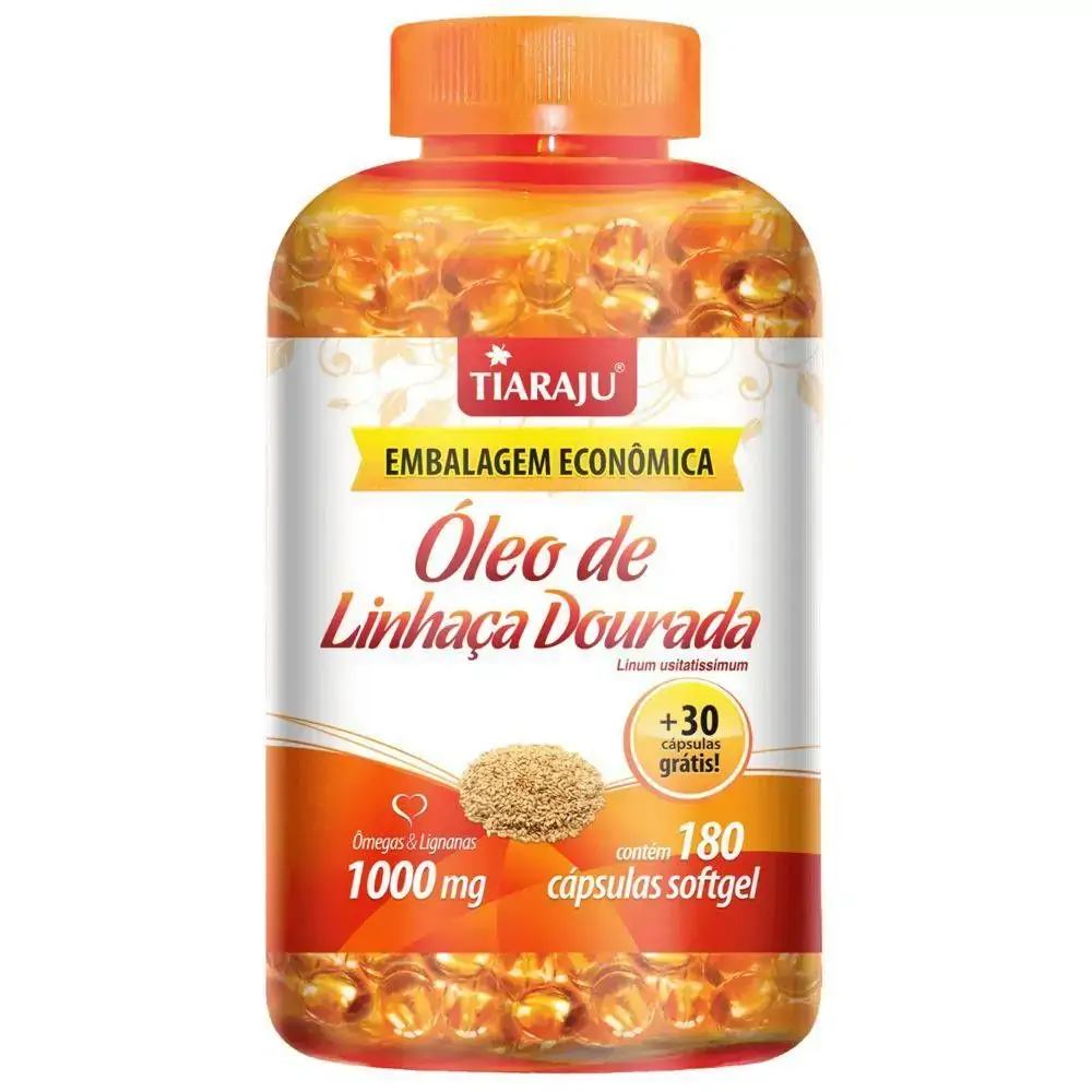 Oleo De Linhaca Dourada 1000 Mg 180 30 Softcaps Tiaraju