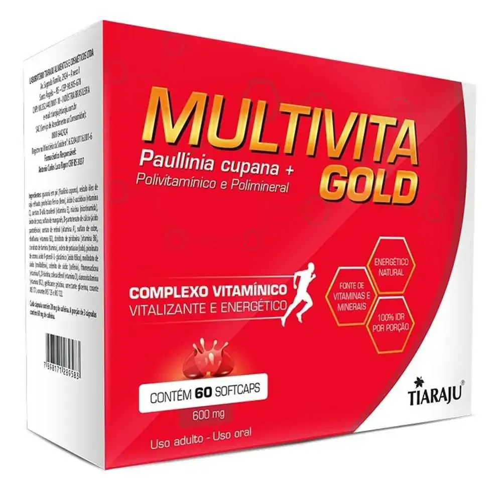 Multivita Gold 600mg C/60caps Tiaraju