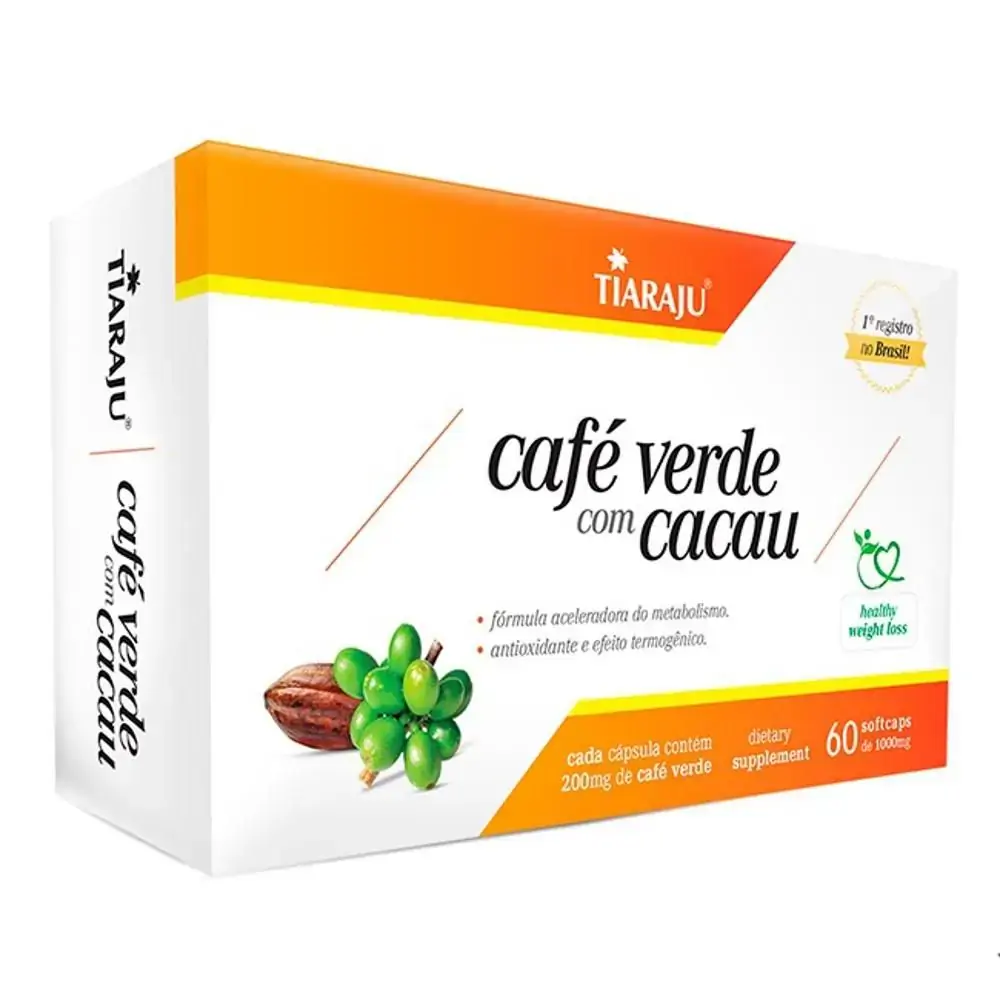 Cafe Verde C/ Cacau 60 Softs 1g Tiaraju