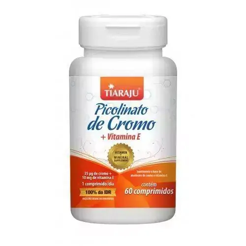 Picolinato de Cromo com Vitamina E 250mg com 60 comprimidos Tiaraju