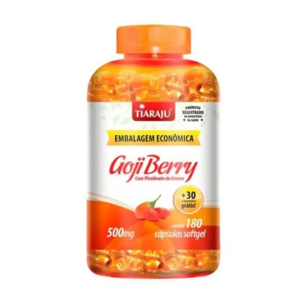 Goji Berry Com Picolinato De Cromo 180 30 Caps 500mg Tiaraju