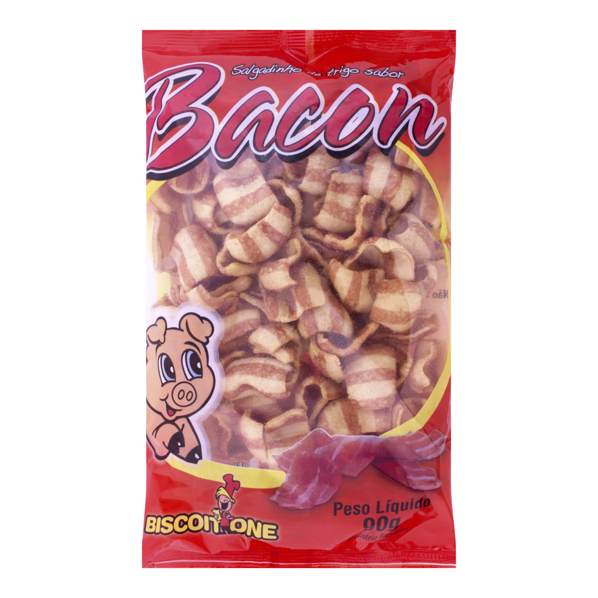 Salgadinho de Trigo de Bacon Biscoitone Pacote 90g