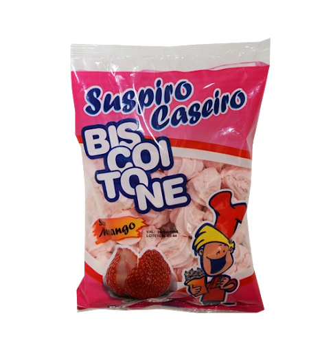 Suspiro Biscoitone Caseiro 100g Morango Un