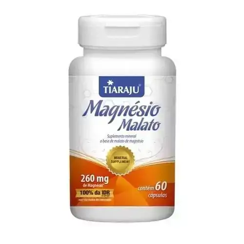 Magnésio de Malato 260mg com 60 cápsulas Tiaraju
