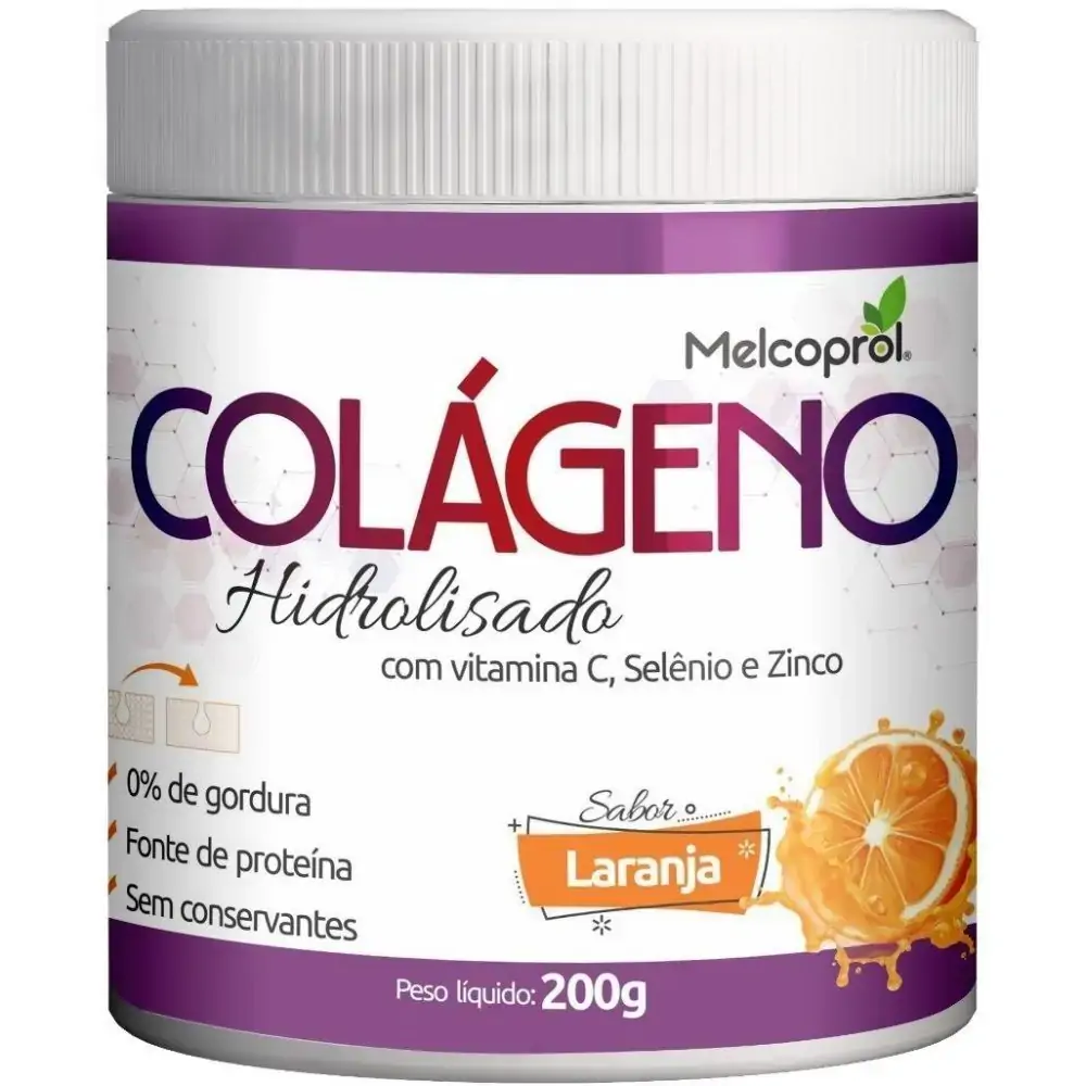 Colageno Hidrolizado Laranja 200g Melcoprol