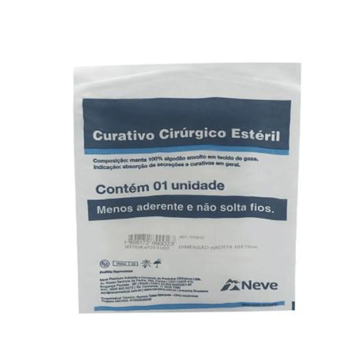 Curativo Cirúrgico Algodonado Estéril Neve - 15x60cm - unidade