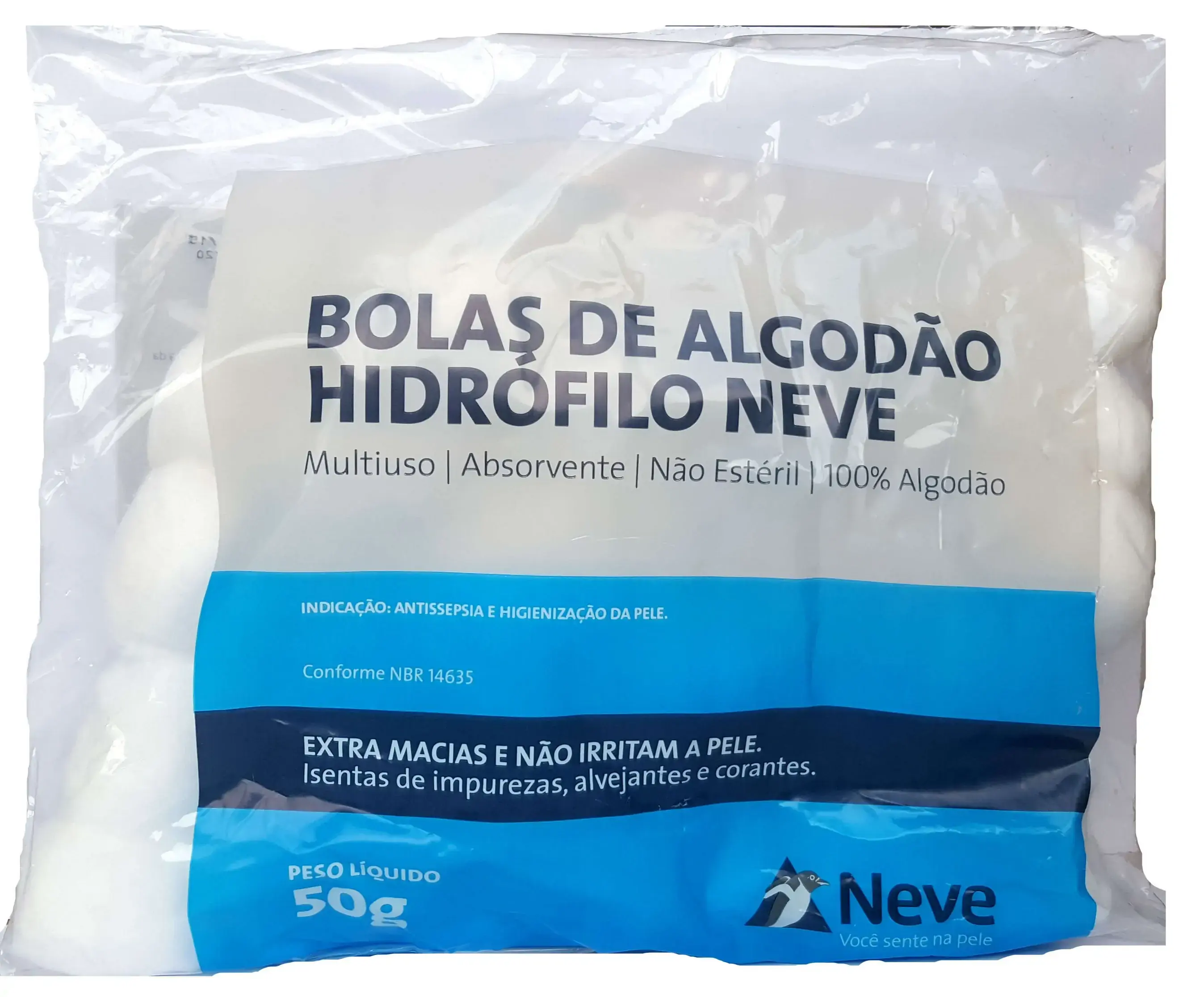 Neve Algodão Hidrofilo Bolas 50g