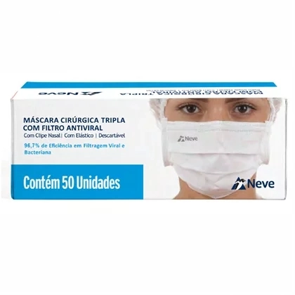 Mascara Cirurgica Branca C/ Elast Unidade
