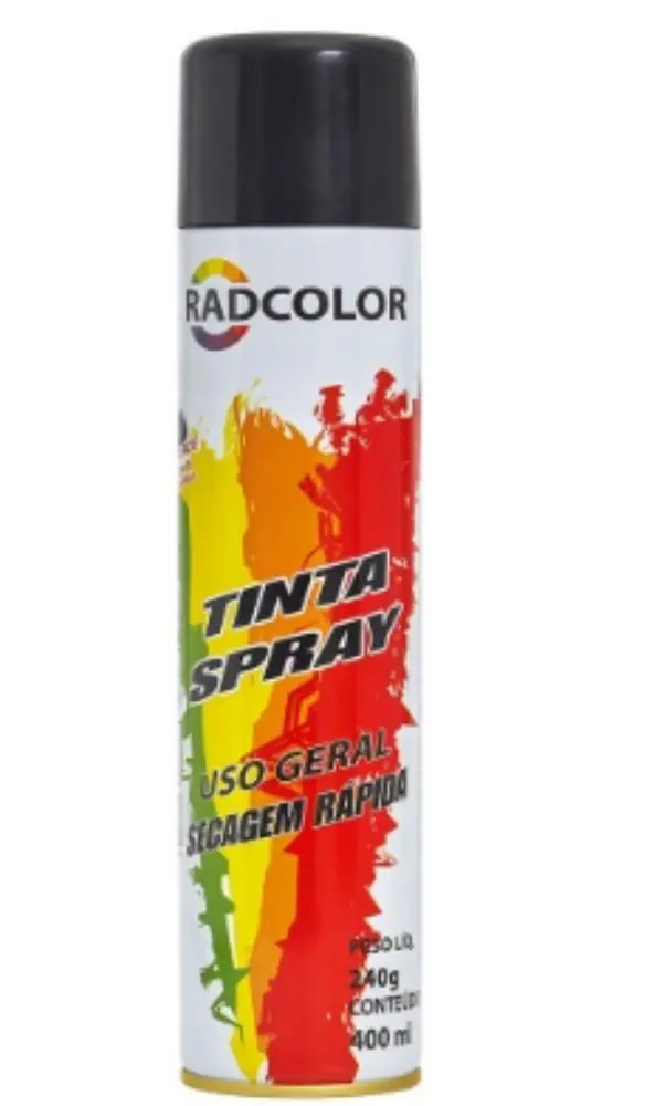 Tinta Spray Preto Brilha